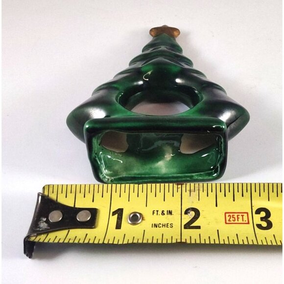 Set Of 4 Vintage Christmas Tree Napkin Rings & 2 Salt/Pepper Shakers - Picture 8 of 12